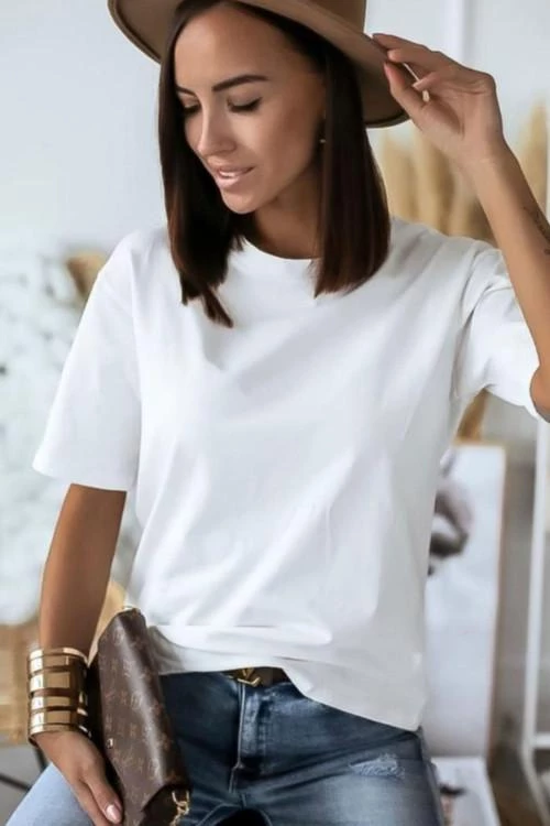 Blouses and tops with short sleeves