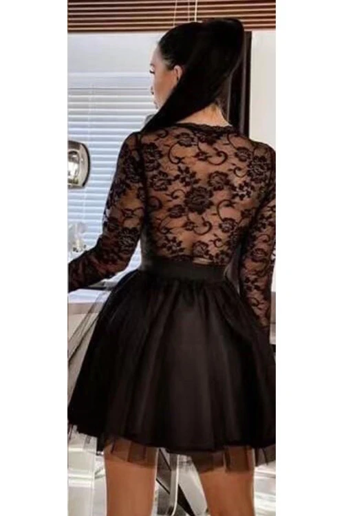 Дамска рокля с дълъг ръкав