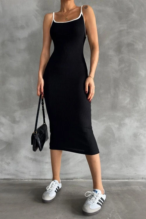Ladies dress with thin straps