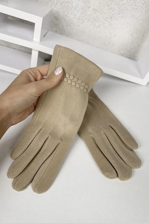 Дамски ръкавици с два реда бутончета