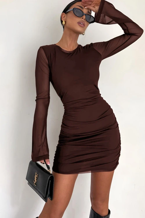 Ženska haljina sa zapečaćenim rukavima