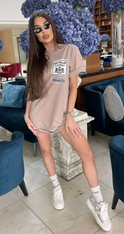 Дамска туника с къс ръкав