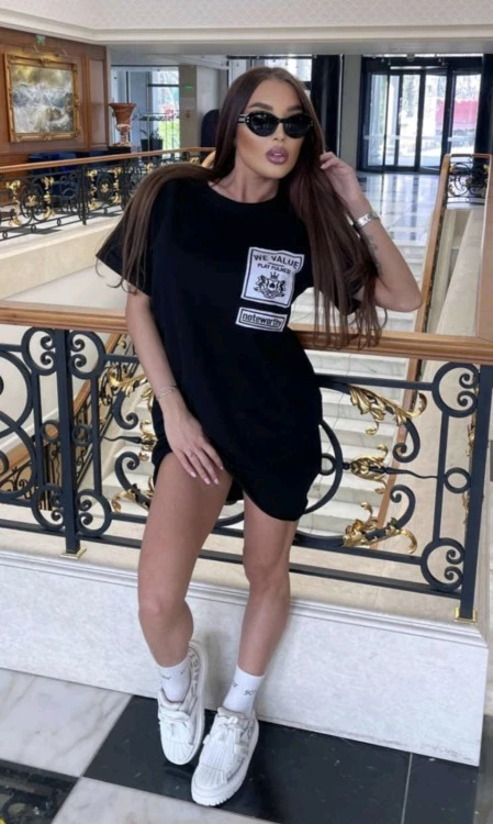 Дамска туника с къс ръкав