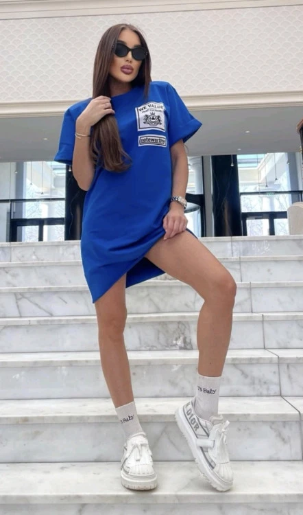 Дамска туника с къс ръкав