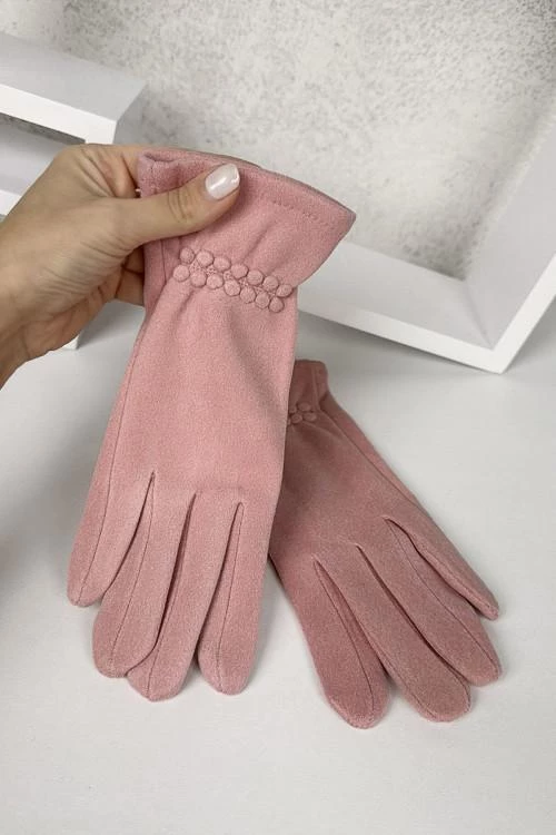 Γυναικεία γάντια με δύο σειρές κουμπιών
