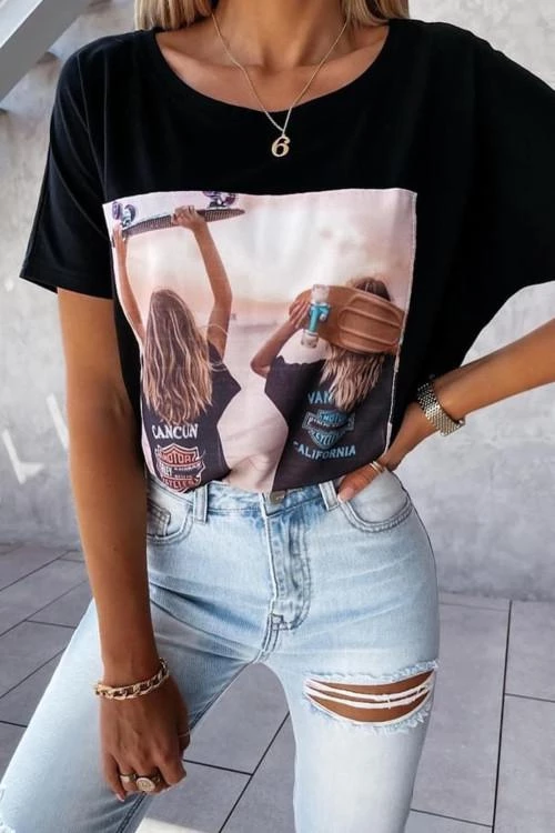 Γυναικεία κοντομάνικη μπλούζα
