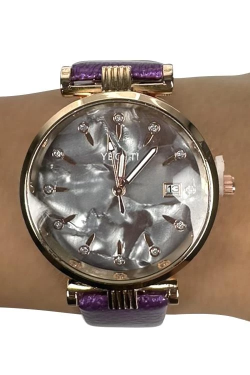 Дамски часовник с каишка от еко кожа