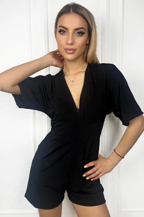 Women's jumpsuit with V-neckline and back