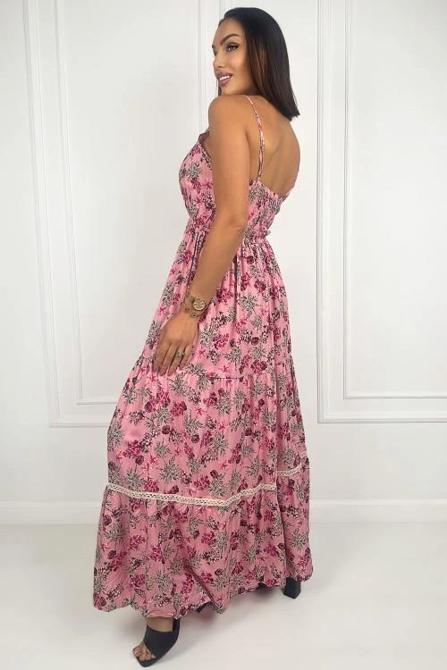 Γυναικείο μακρύ φόρεμα με τιράντες