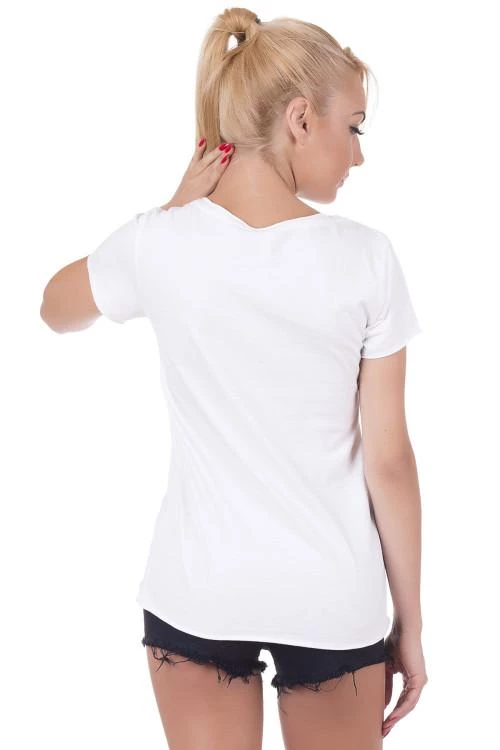 Γυναικεία κοντομάνικη μπλούζα με στάμπα