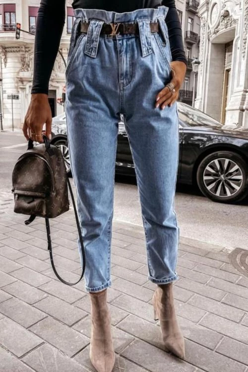 Dámske džínsy s vysokým pásom