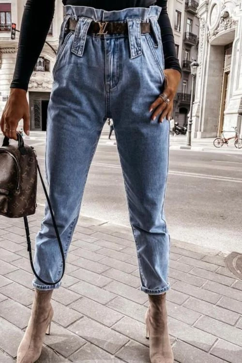 Dámske džínsy s vysokým pásom