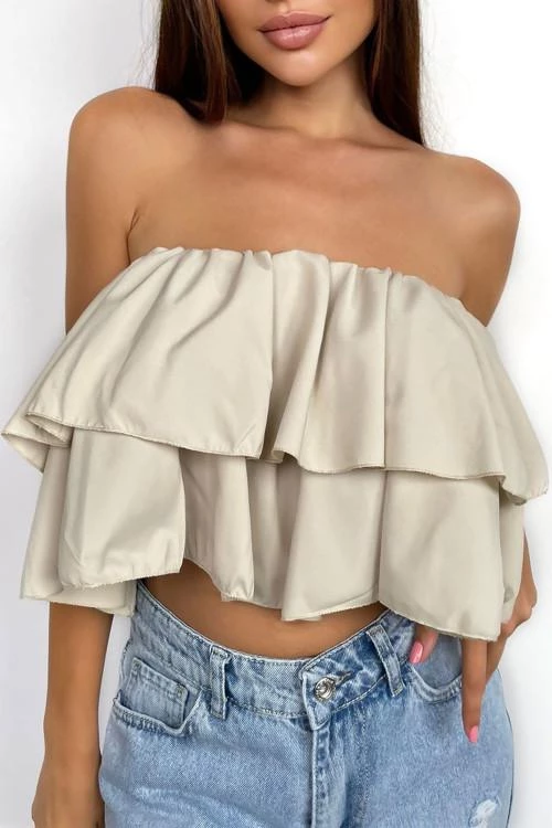 Blouses with bare shoulders