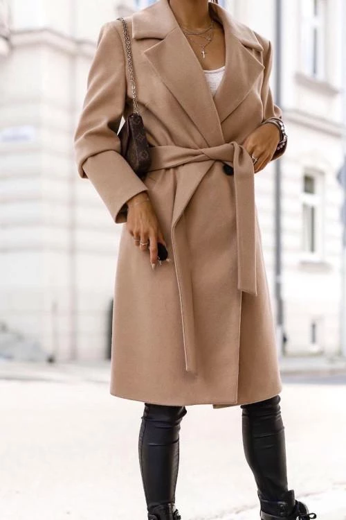 Γυναικείο παλτό με ζώνη