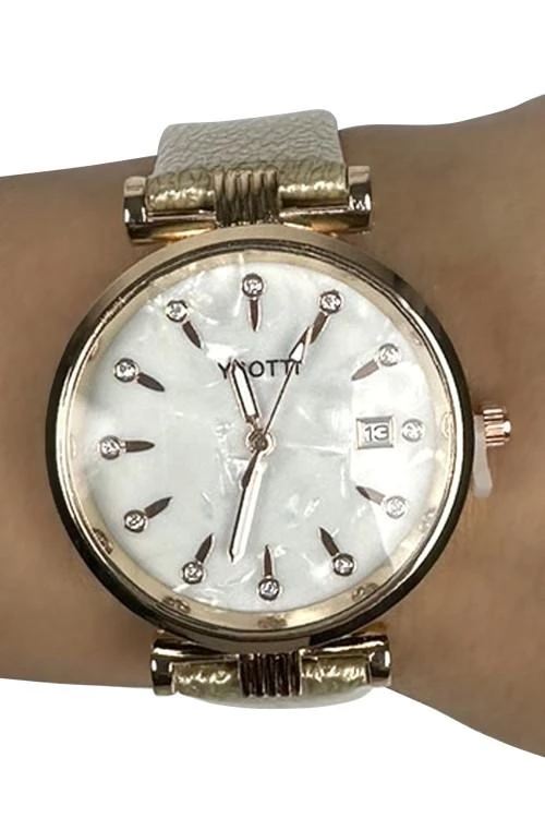 Дамски часовник с каишка от еко кожа