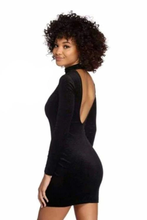 Ladies dress with bare back, 2 colors