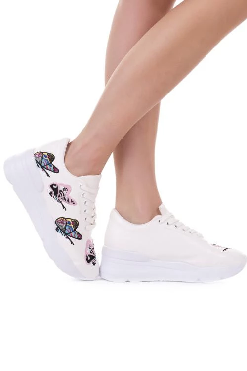 Pantofi de sport cu broderie pentru femei