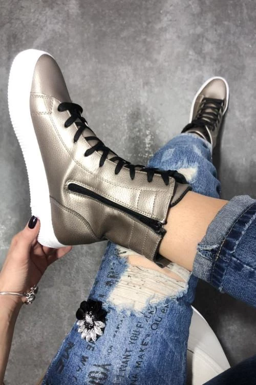 Női fűzős, magas tornacipő