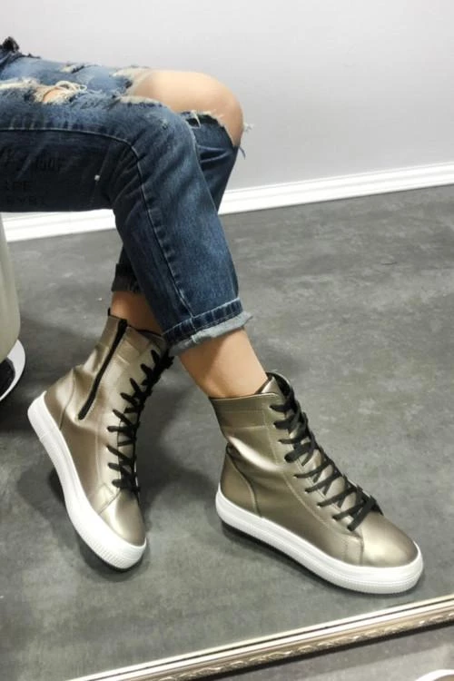 Női fűzős, magas tornacipő