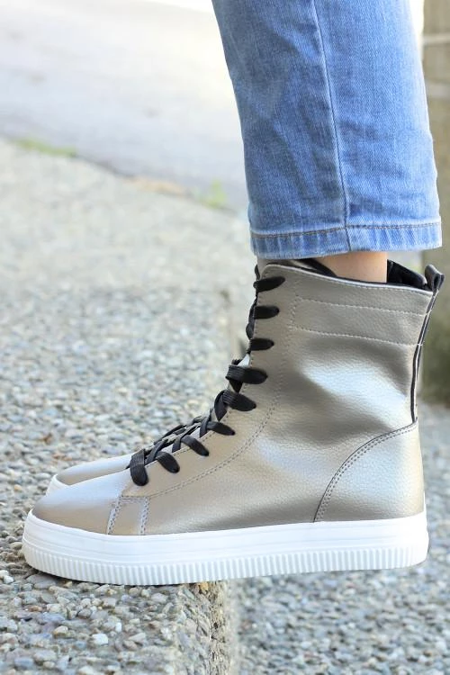 Női fűzős, magas tornacipő