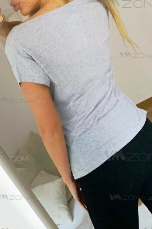 Tricou cu maneca scurta si imprimare pentru femei