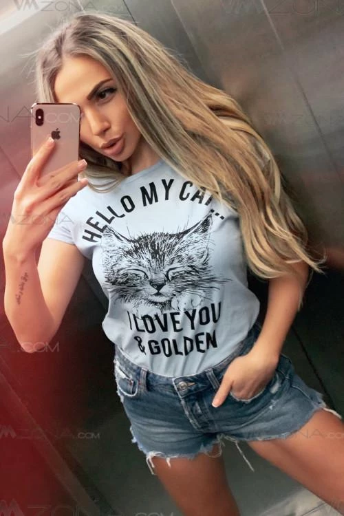 Tricou cu maneca scurta si imprimare pentru femei