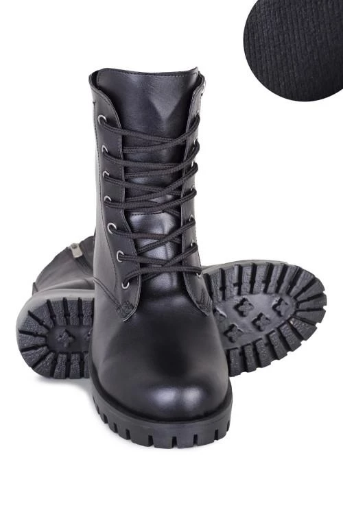 Női bőr fűzős csizma