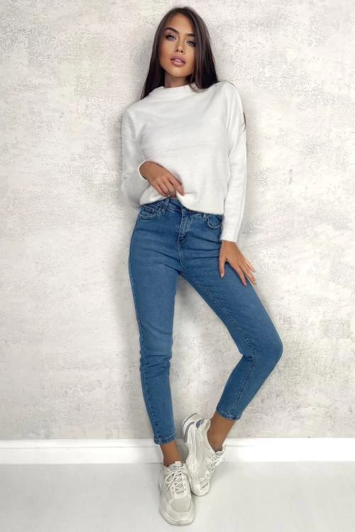 Дамски дънки с висока талия