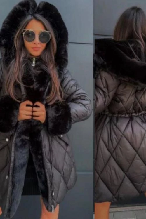 Ladies winter jacket with hood