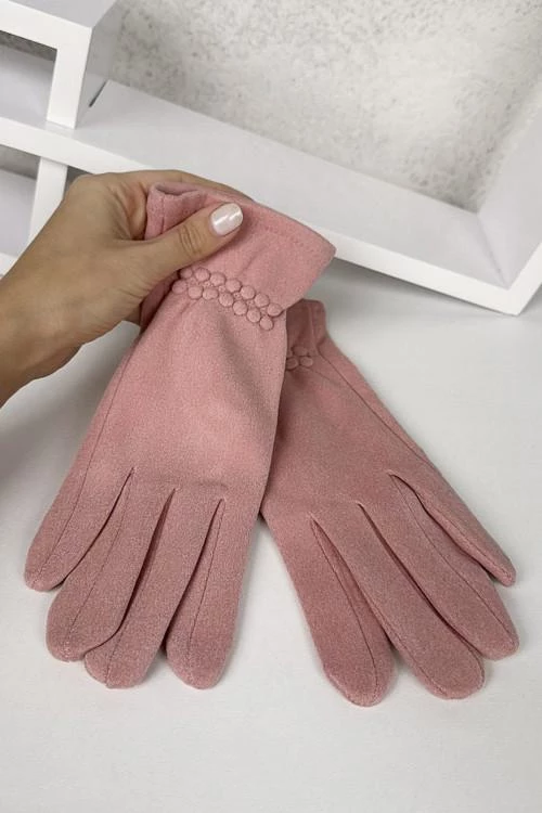Γυναικεία γάντια με δύο σειρές κουμπιών